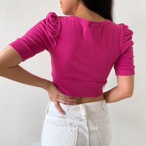 ASOS Tops - NWOT Pink Button Down Knit Crop Top ASOS Tops - NWOT Pink Button Down Knit Crop Top